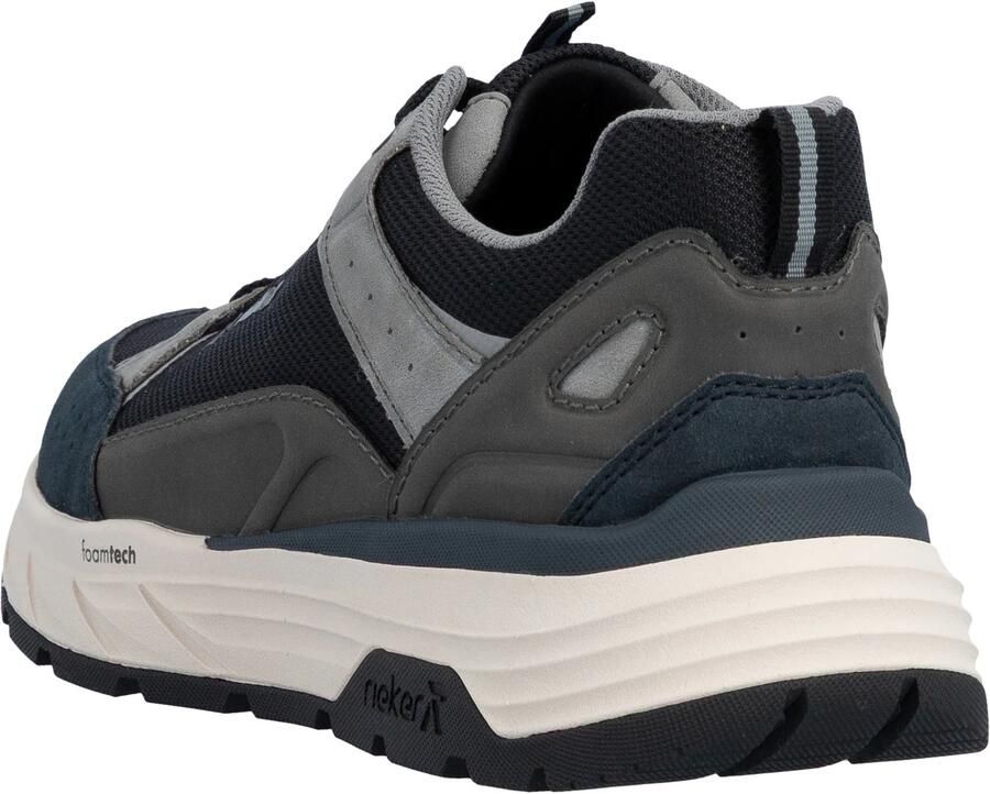Rieker Sneakers laag navy lichtgrijs donkergrijs zwart - Foto 2