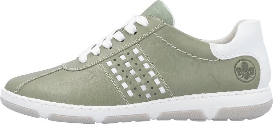 Rieker Sneakers laag olijfgroen wit - Foto 5