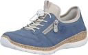 Rieker Dames Slippers Sneakers Slippers Comfort MemoSoft N42G0-14 Blauw