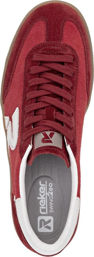 Rieker Sneakers laag rood donkerrood wit - Foto 5