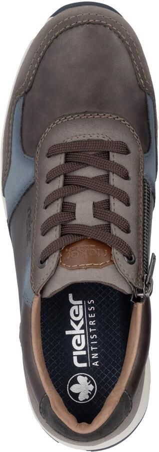 Rieker Sneakers laag smoky blue donkerbruin taupe - Foto 6