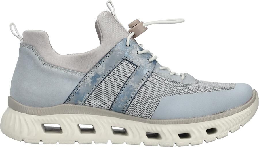Rieker Sneakers laag smoky blue duifblauw lichtblauw grijs - Foto 8