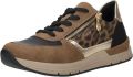 Rieker Sneakers vrijetijdsschoen veterschoen halfschoen met modieuze accenten - Bruin
