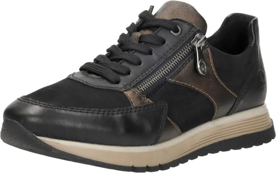 Rieker Sneaker 49010-00 Zwart Combi Verwisselbaar Voetbed - Foto 3