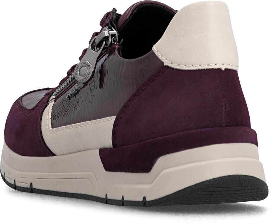 Rieker Sneakers laag stone grey bourgogne - Foto 10