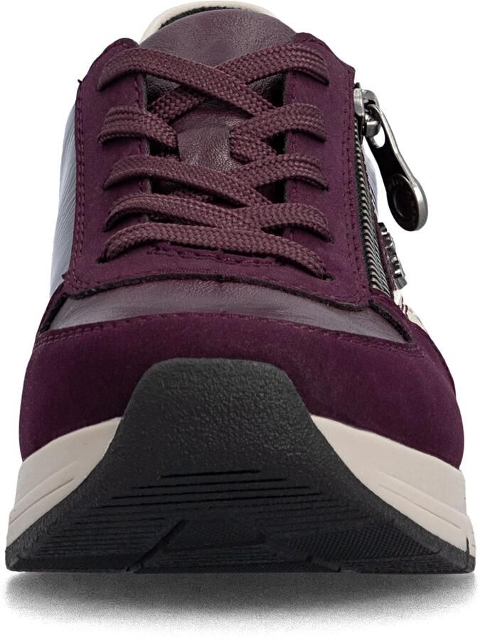 Rieker Sneakers laag stone grey bourgogne - Foto 4