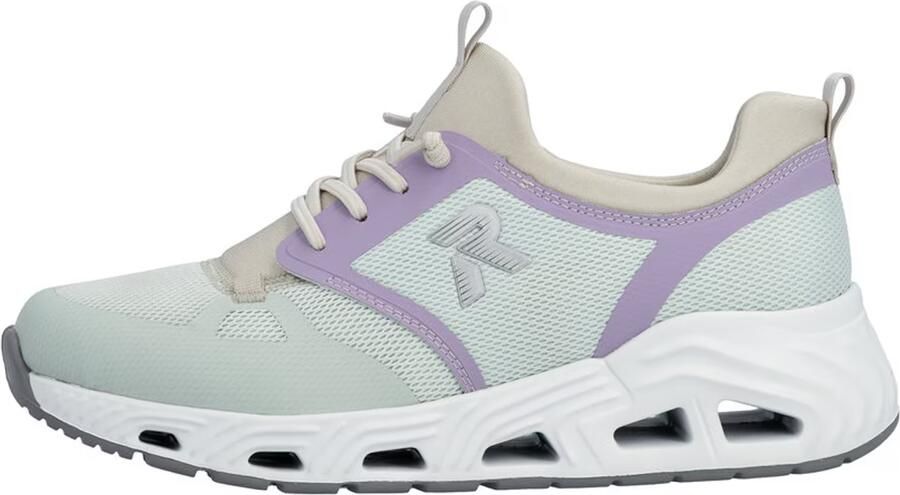 Rieker Sneakers laag taupe mintgroen sering - Foto 3
