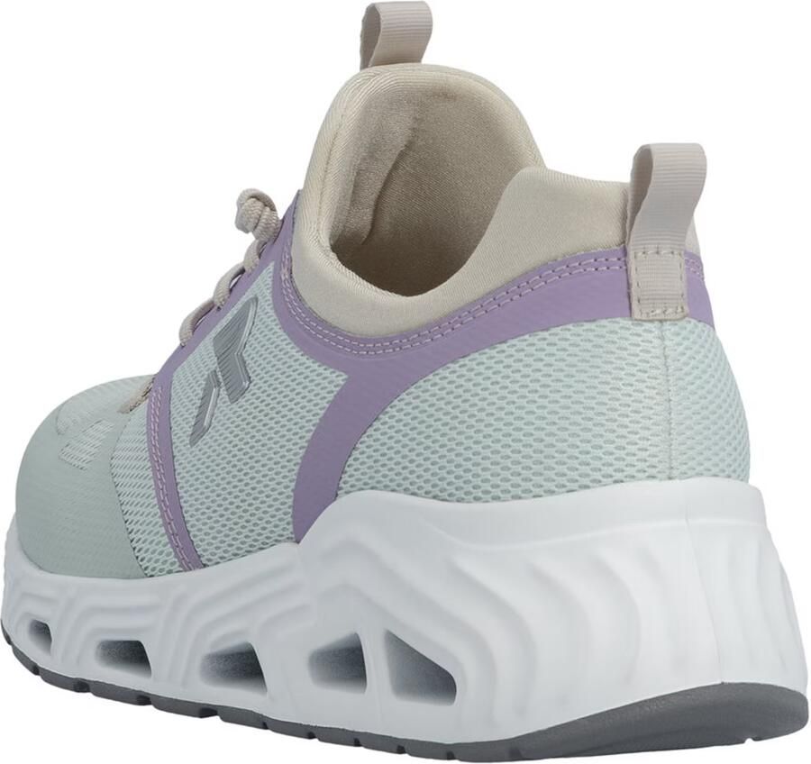 Rieker Sneakers laag taupe mintgroen sering - Foto 4