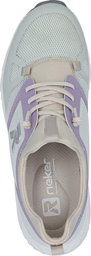 Rieker Sneakers laag taupe mintgroen sering - Foto 7