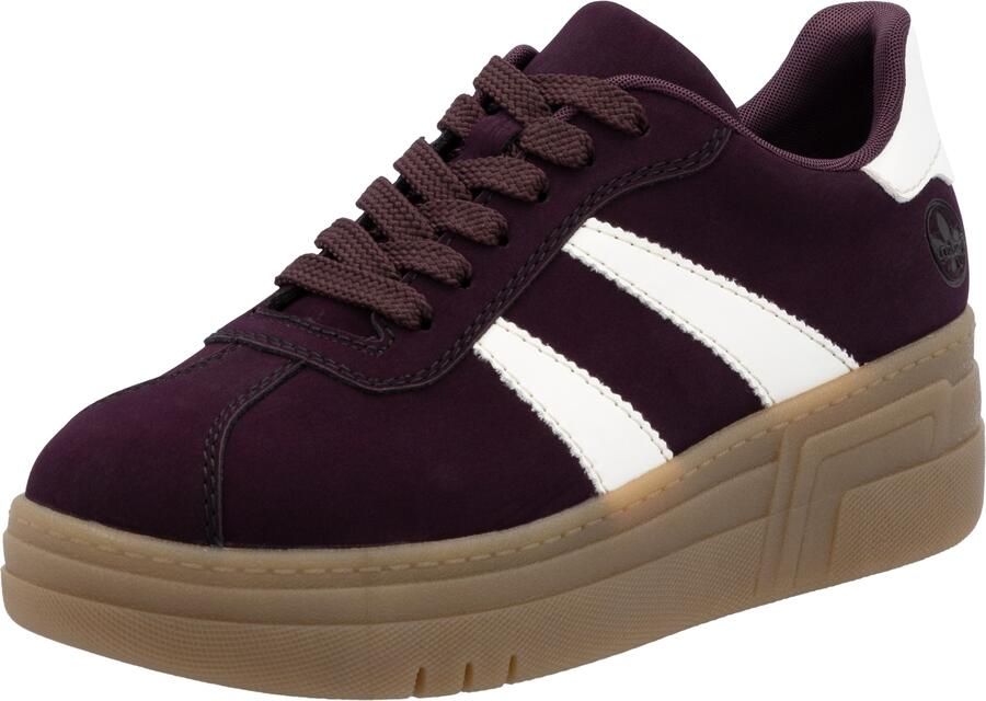 Rieker Sneakers laag wijnrood wit - Foto 4