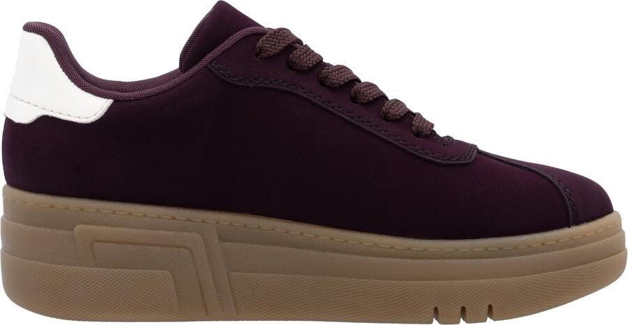 Rieker Sneakers laag wijnrood wit