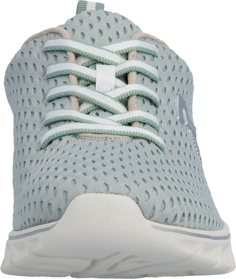 Rieker Sneakers laag zilvergrijs pastelgroen - Foto 4