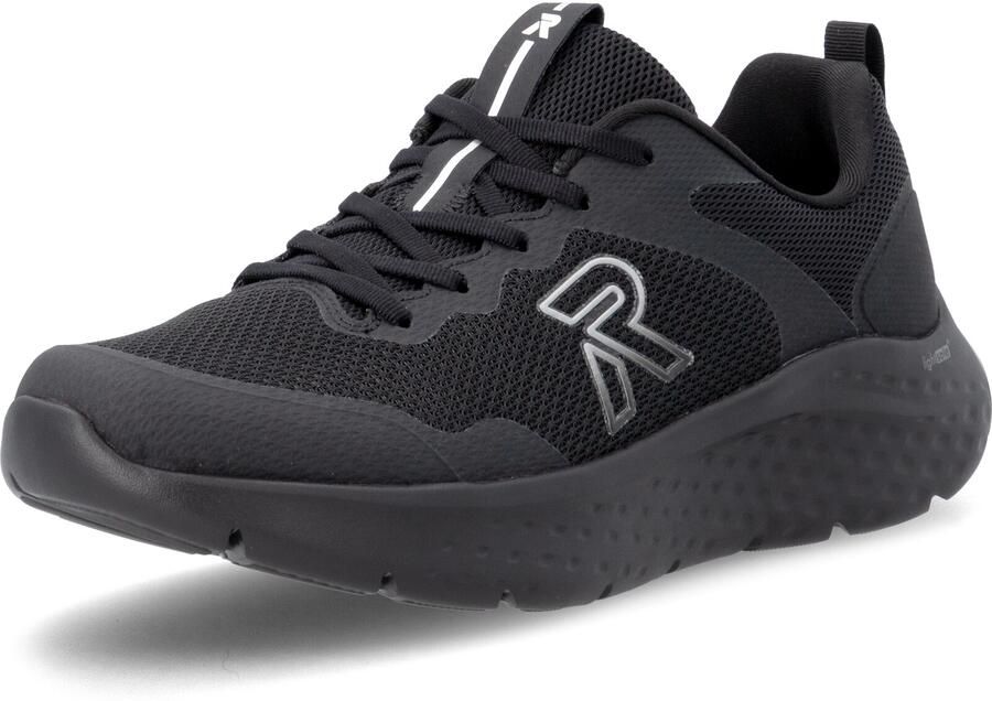 Rieker Sneakers laag zilvergrijs zwart