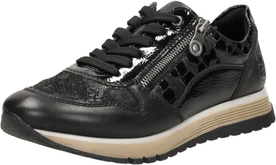 Rieker Sneakers vrijetijdsschoen lage schoen veterschoen met buitenrits