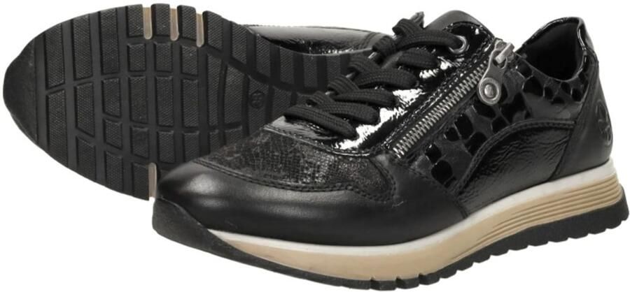 Rieker Sneakers vrijetijdsschoen lage schoen veterschoen met buitenrits - Foto 6