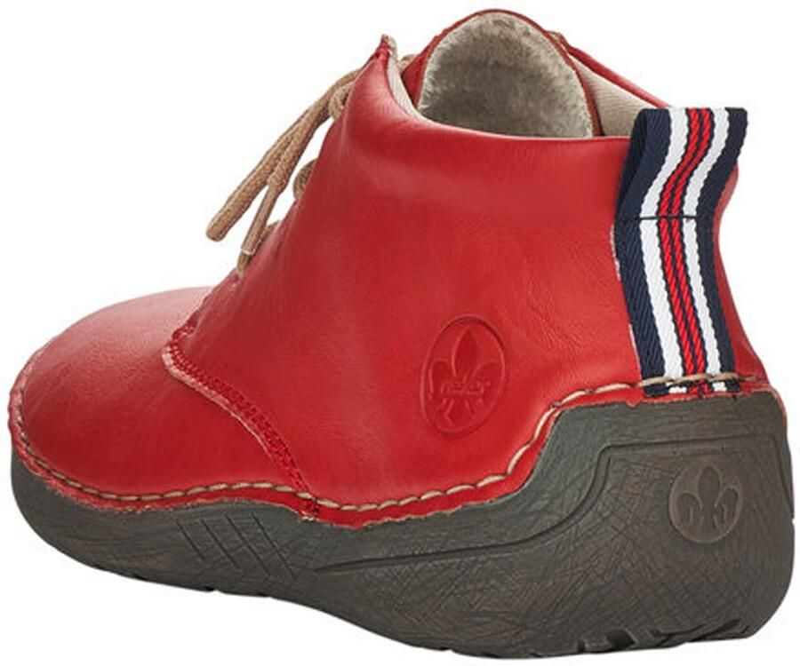 Rieker Hoge veterschoenen enkellaars veterschoen met kadernaad - Foto 4