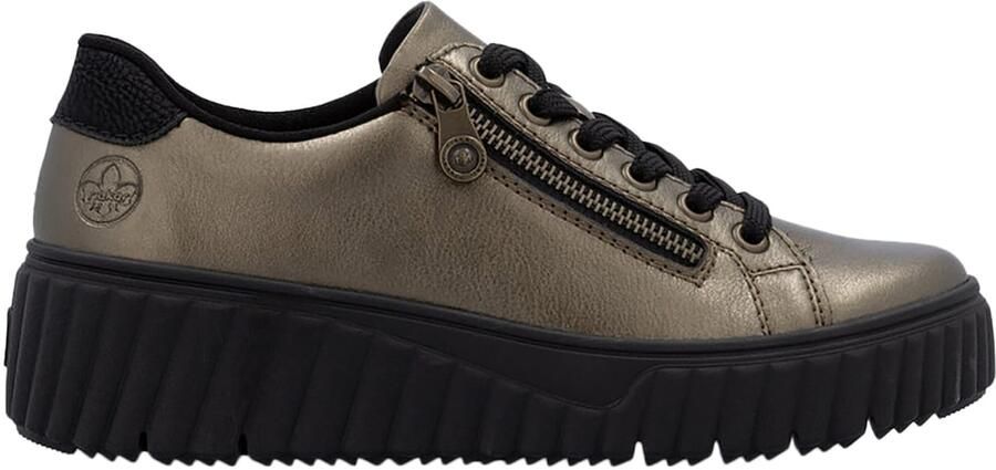 Rieker Sportieve veterschoen 'Lagro Low-Top-Sneaker aus Leder' bruin