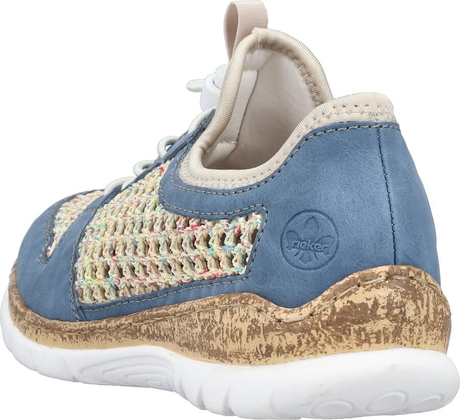 Rieker Sneakers laag smoky blue duifblauw lichtblauw grijs - Foto 4