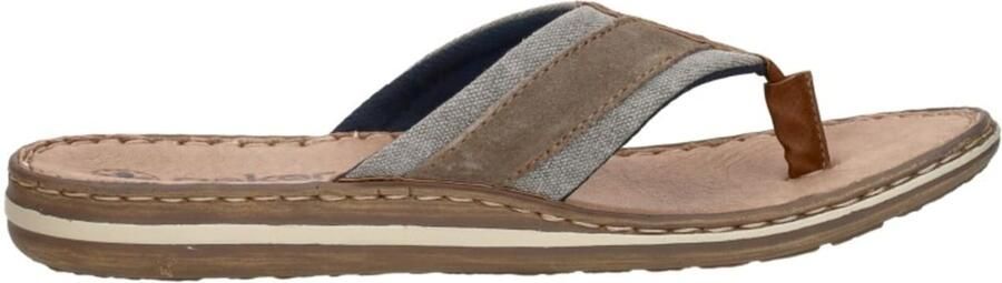 Rieker Teenslippers zomerschoen slippers poolslides badschoen met leren binnenzool