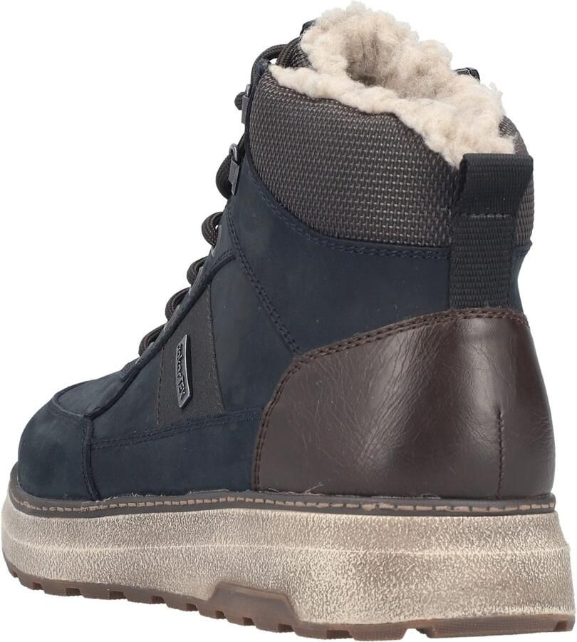 Rieker Heren B5546 Hoge Sneakers TEX Extra Wijd H Blauw Combi - Foto 3