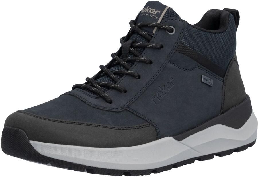 Rieker Veterboots navy donkergrijs zwart