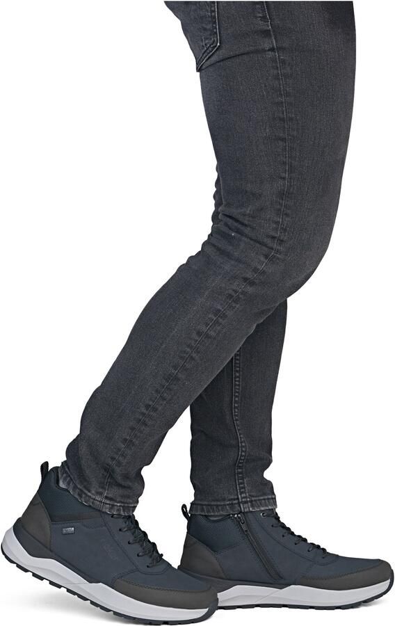 Rieker Veterboots navy donkergrijs zwart - Foto 4