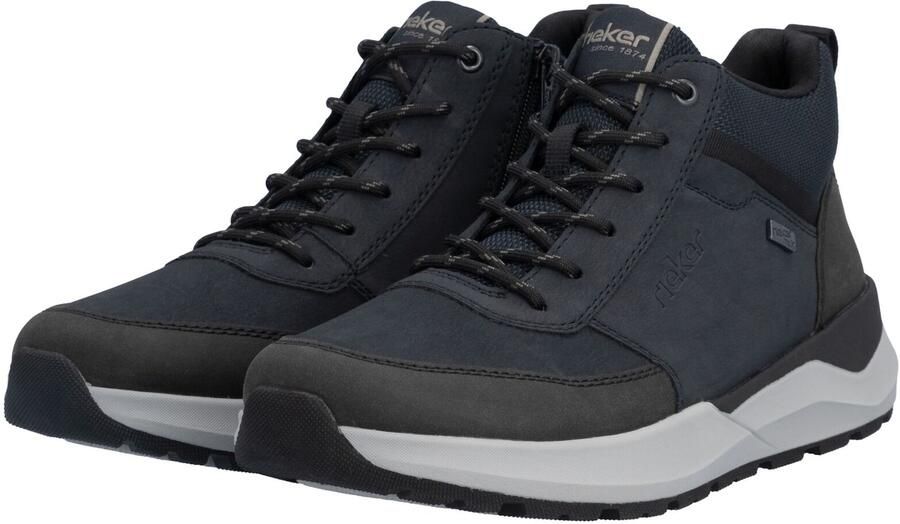 Rieker Veterboots navy donkergrijs zwart - Foto 5
