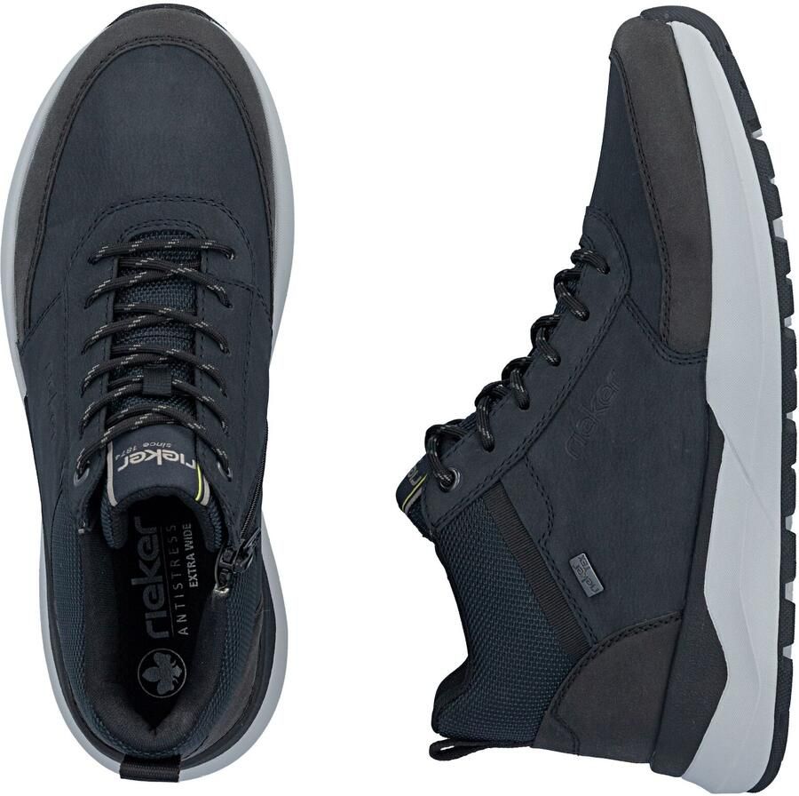 Rieker Veterboots navy donkergrijs zwart - Foto 2
