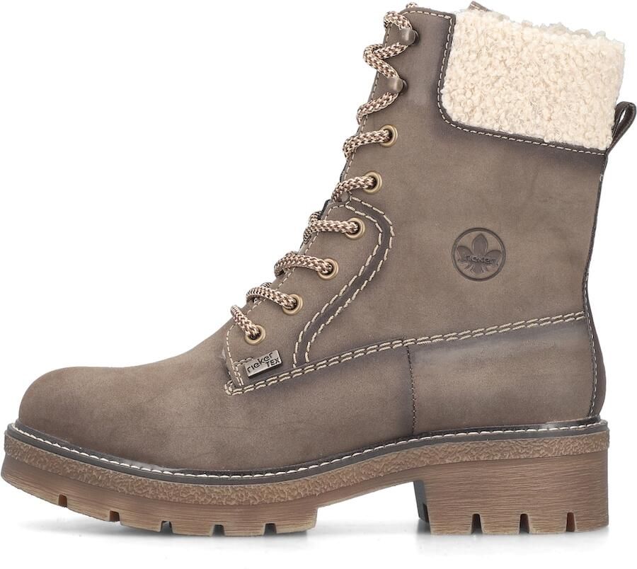 Rieker Veterlaarsjes beige brokaat - Foto 3