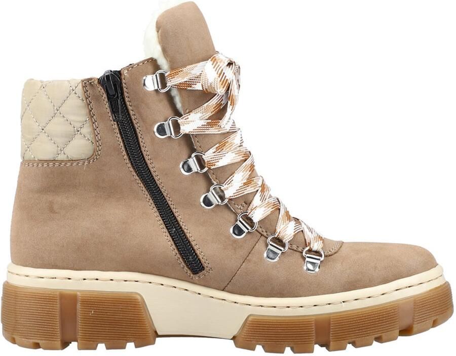 Rieker Winterlaarzen winterenkellaars veterschoenen plateau met warmvoering-uitrusting