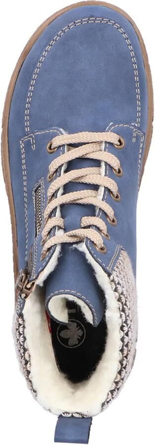 Rieker Veterlaarsjes beige duifblauw - Foto 6