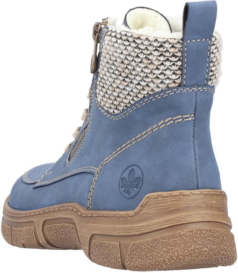 Rieker Veterlaarsjes beige duifblauw - Foto 3