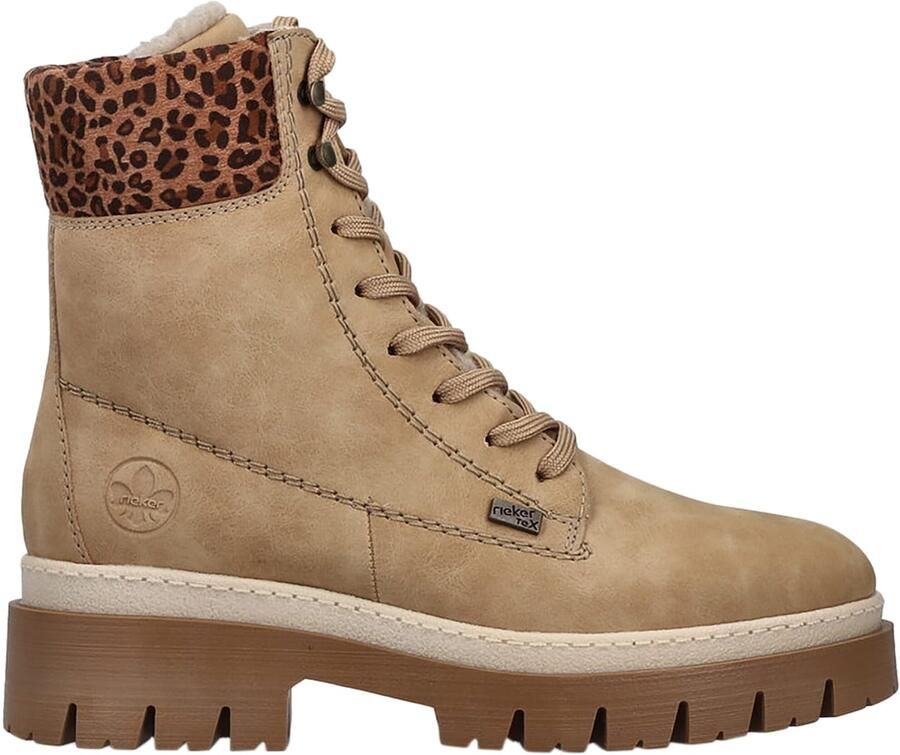 Rieker dames veterschoenen beige