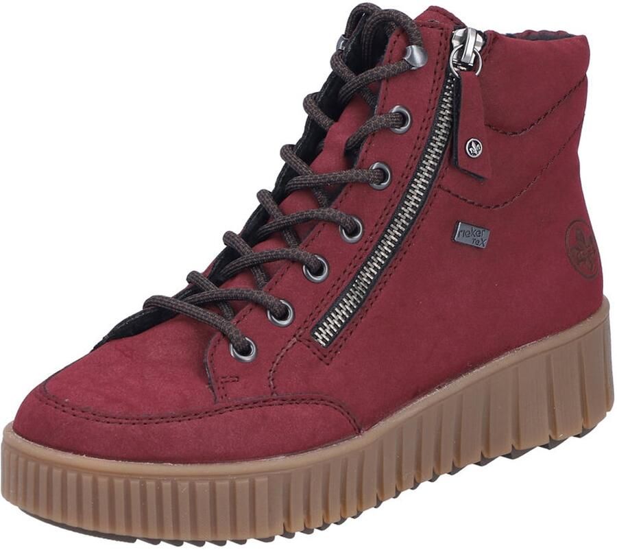Rieker Winterlaarzen Plateauzolen veterboots met warme voering en TEX-uitrusting