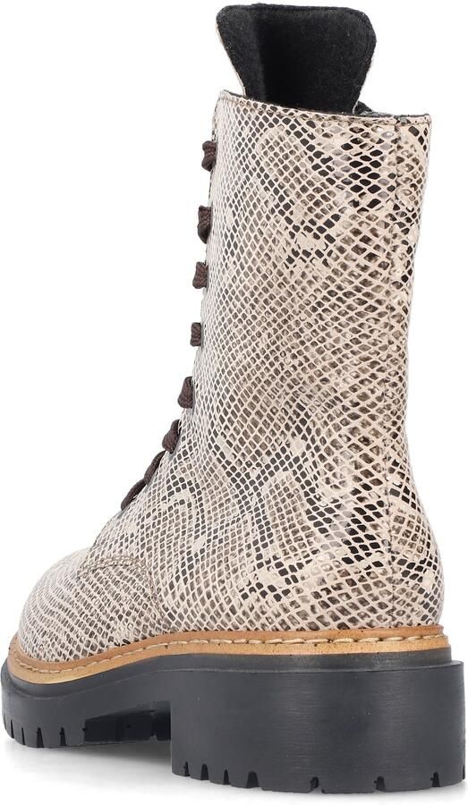 Rieker dames enkellaarsjes 72627-64 beige slangprint - Foto 4