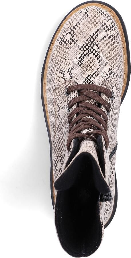 Rieker dames enkellaarsjes 72627-64 beige slangprint - Foto 5