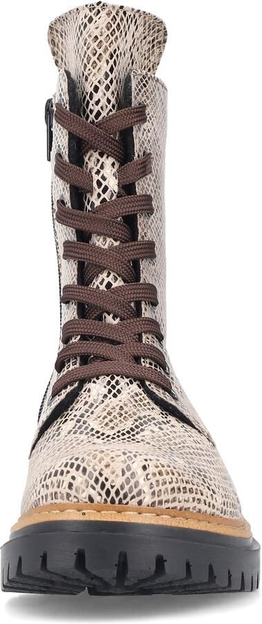 Rieker dames enkellaarsjes 72627-64 beige slangprint - Foto 3
