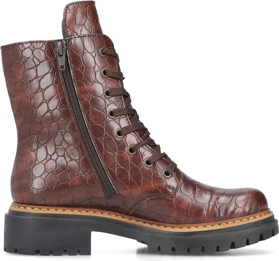 Rieker Dames 72627 25 Biker Boots Vegan Brown - Foto 3