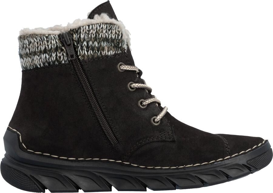 Rieker dames veterlaars enkellaars warme voering 55031-25 Bruin - Foto 5