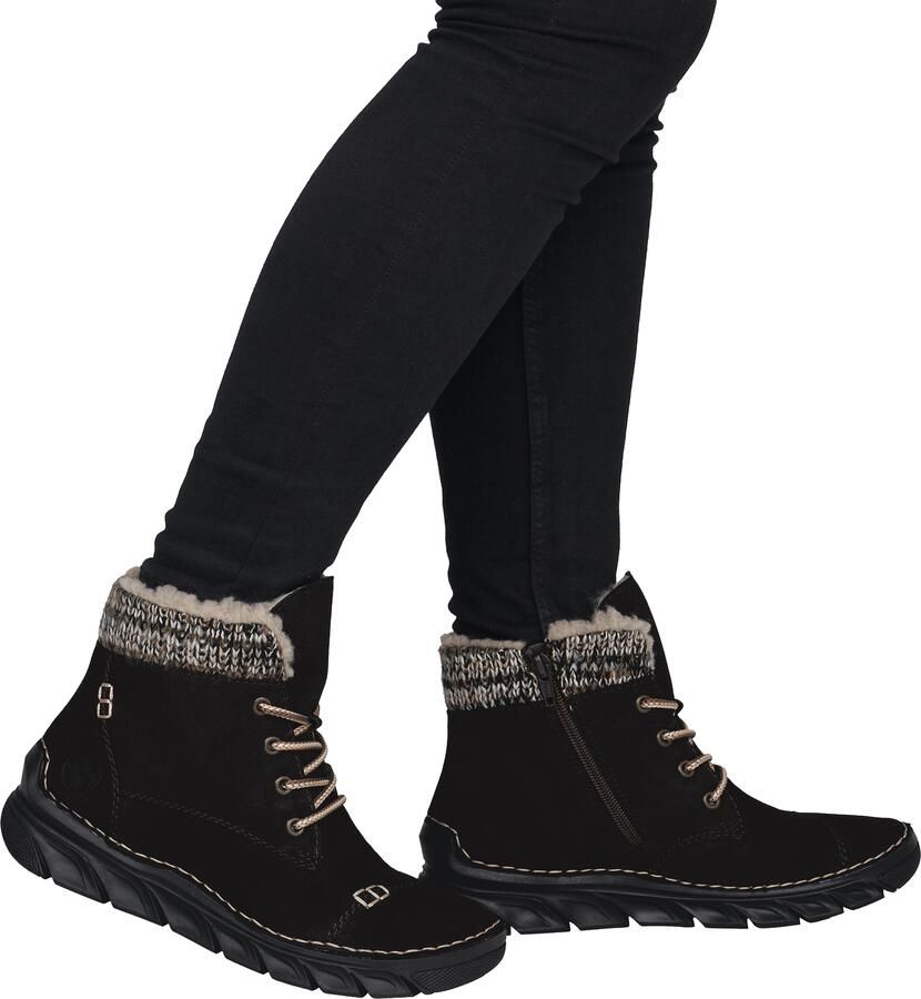 Rieker dames veterlaars enkellaars warme voering 55031-25 Bruin - Foto 3