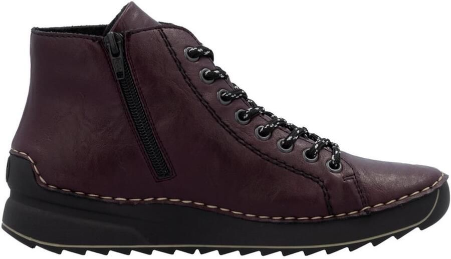 Rieker Hoge veterschoenen Veterenkellaars High Top Sneaker plateaubots met profielzool - Foto 2
