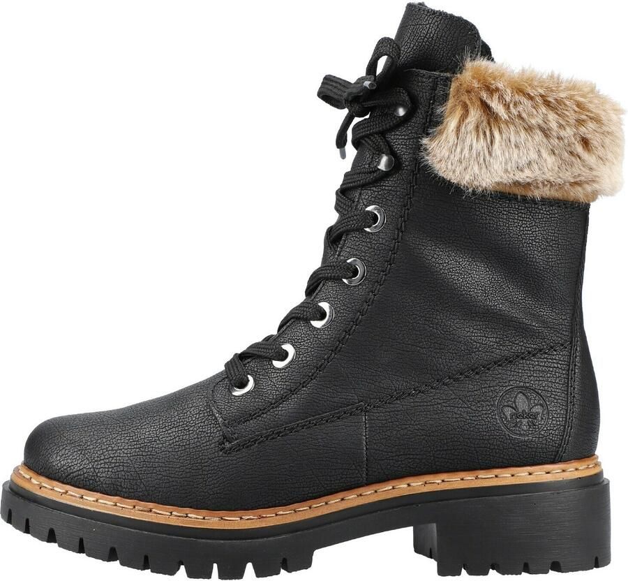 Rieker Waterdichte sneakers met ritssluiting en uitneembaar voetbed Black Dames - Foto 11