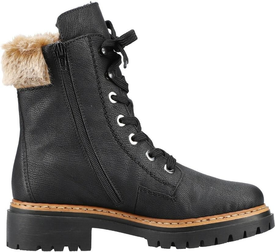 Rieker Waterdichte sneakers met ritssluiting en uitneembaar voetbed Black Dames - Foto 12