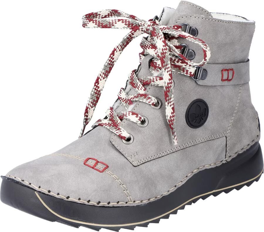 Rieker dames veterlaars enkellaars warme voering 51544-64 grijs - Foto 11