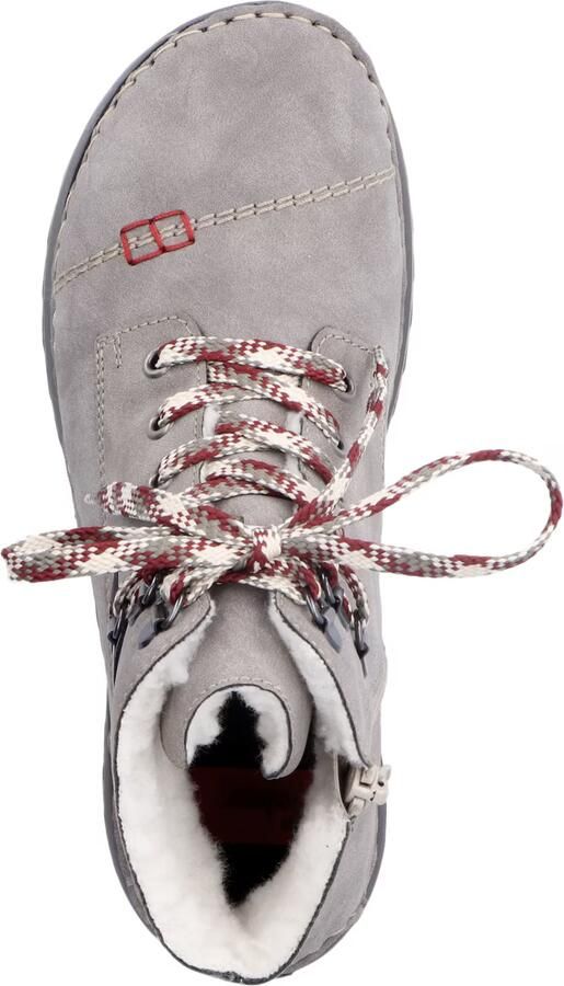 Rieker dames veterlaars enkellaars warme voering 51544-64 grijs - Foto 8