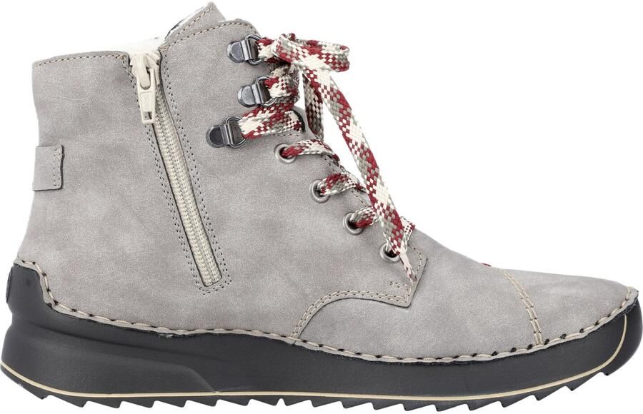 Rieker dames veterlaars enkellaars warme voering 51544-64 grijs - Foto 7