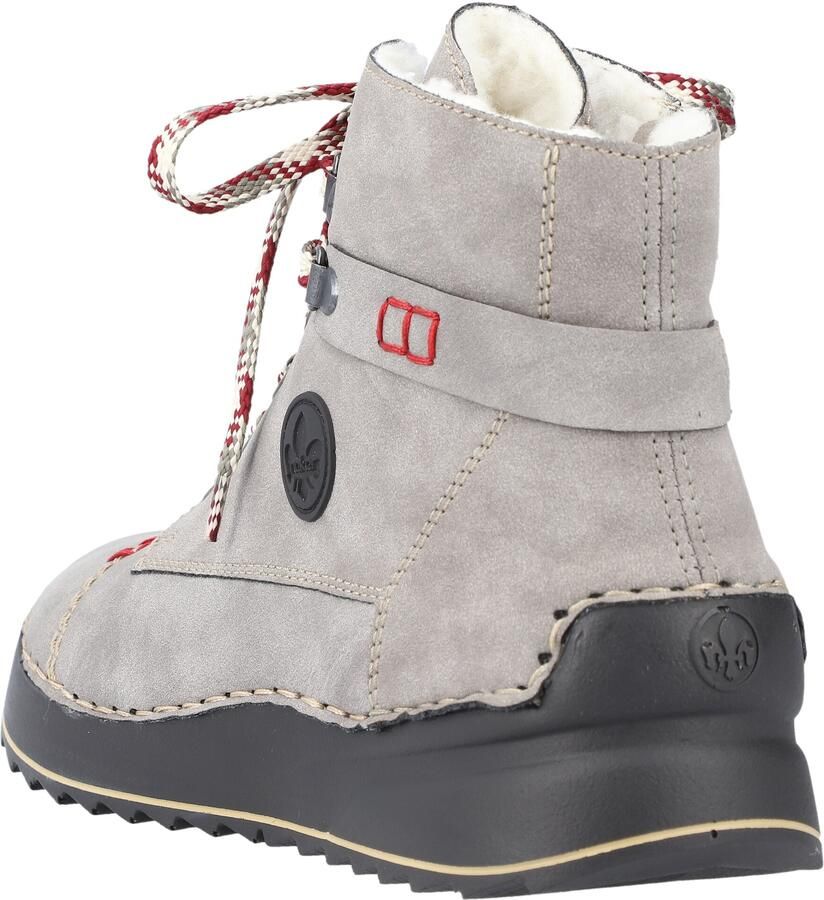 Rieker dames veterlaars enkellaars warme voering 51544-64 grijs - Foto 3