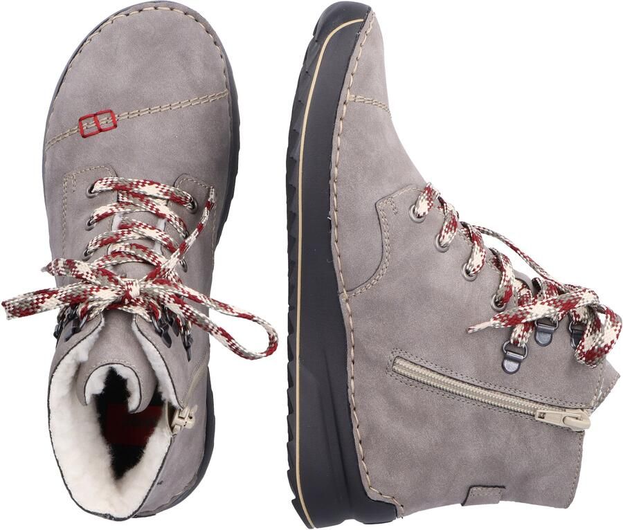 Rieker dames veterlaars enkellaars warme voering 51544-64 grijs - Foto 4