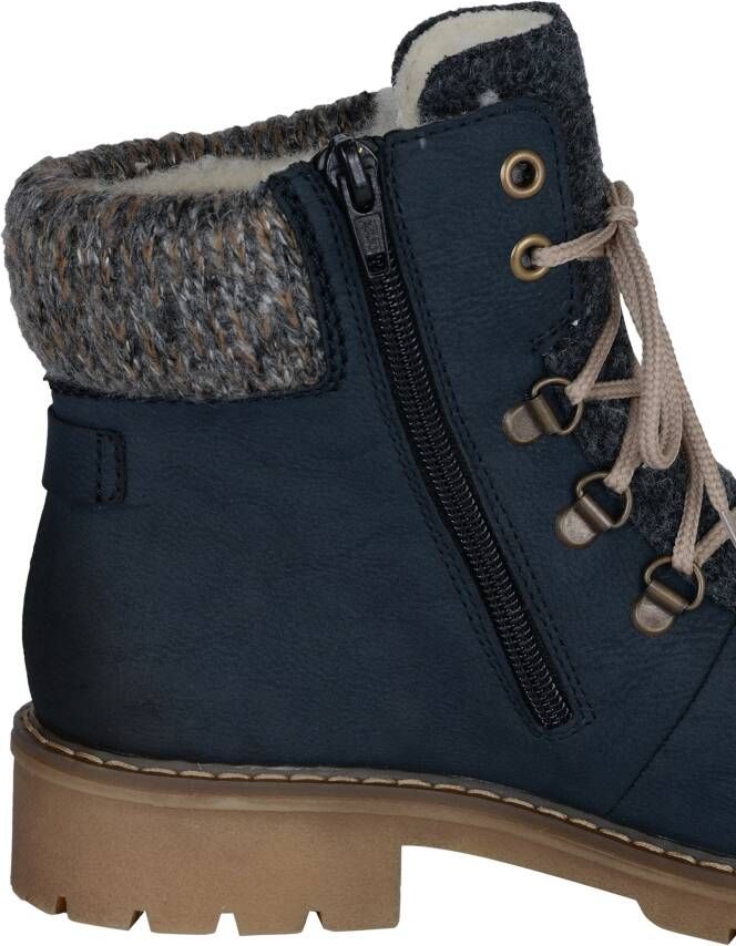Rieker Winterlaarsjes winterlaarzen veterschoenen met gebreide rand en -tex - Foto 11