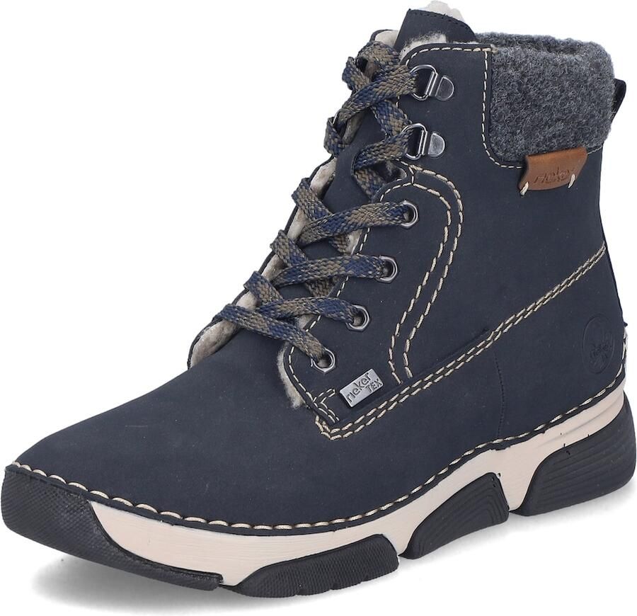 Rieker dames Tex-enkellaarsjes gevoerd blauw - Foto 3